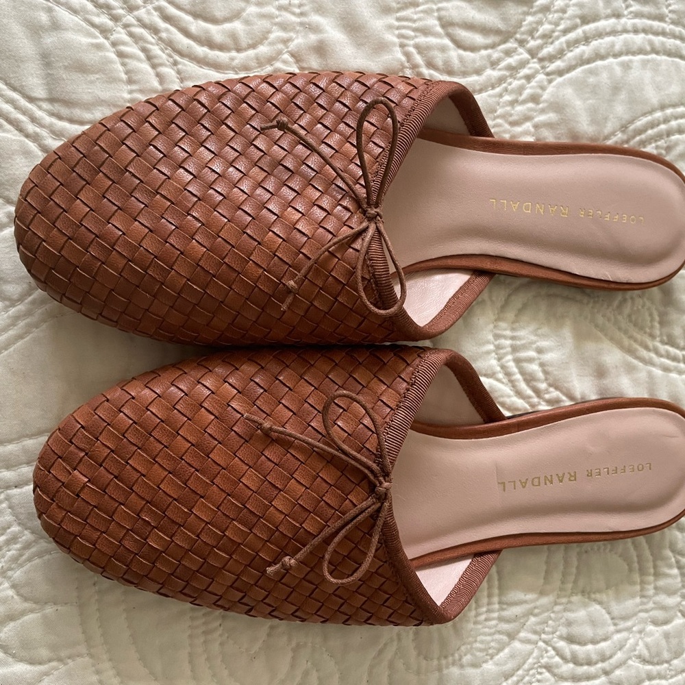 Loeffler Randall Paola Timber Brown Ballet Mule size 8